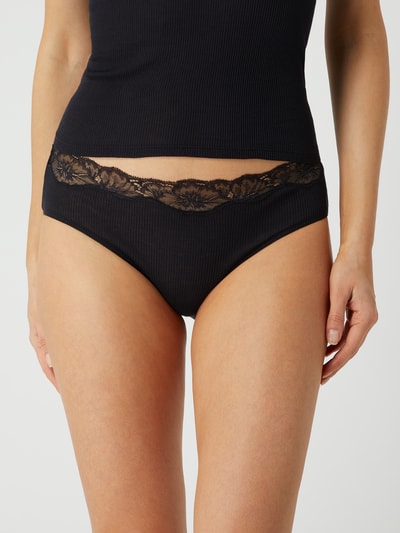 Hanro Slip in riblook Zwart - 4