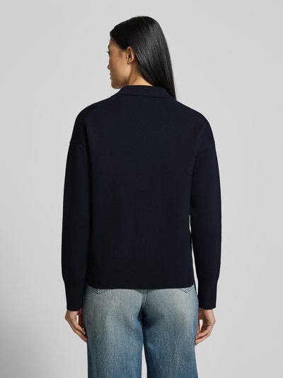 Jake*s Studio Woman Strickpullover mit Polokragen und Brusttasche Marine 5