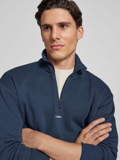 CK Calvin Klein Sweatshirt met labelprint, model 'NANO' Blauw - 3