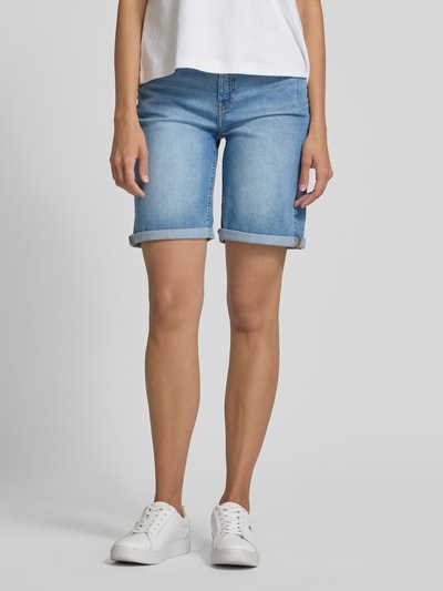 s.Oliver RED LABEL Regular fit korte jeans van katoenmix, model 'KAROLIN' Lichtblauw - 4