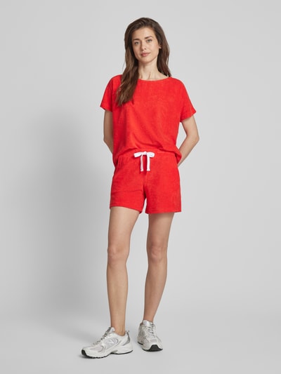 LOUIS & LOUISA Regular fit sweatshorts met tunnelkoord Rood - 1