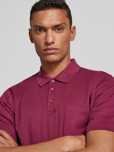 Christian Berg Men Regular Fit Poloshirt mit Brusttasche Fuchsia 3