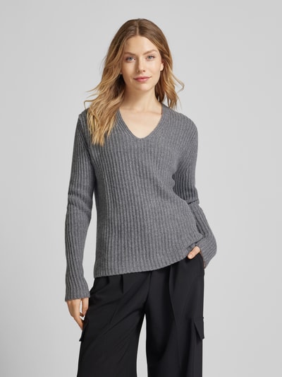 (The Mercer) N.Y. Gebreide pullover van kasjmier met boothals Middengrijs gemêleerd - 4