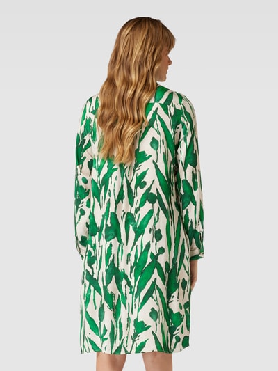 Milano Italy Blusenkleid aus Viskose mit Allover-Muster Gruen 5