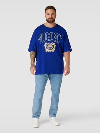 Tommy Jeans Plus T-shirt PLUS SIZE z wyhaftowanym logo Królewski niebieski 1