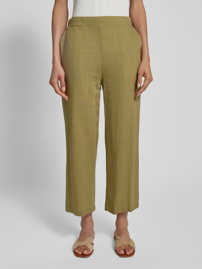 Fransa Hose in unifarbenem Design Modell 'Juna' Khaki 4