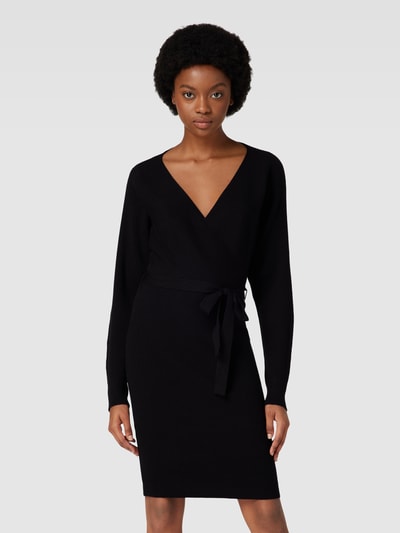 VERO MODA Knielange gebreide jurk van viscosemix, model 'Holly' Zwart - 4