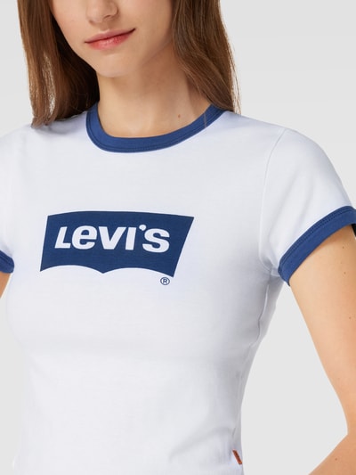 Levi's® T-Shirt mit Label-Print Modell 'Ringer' Weiss 3