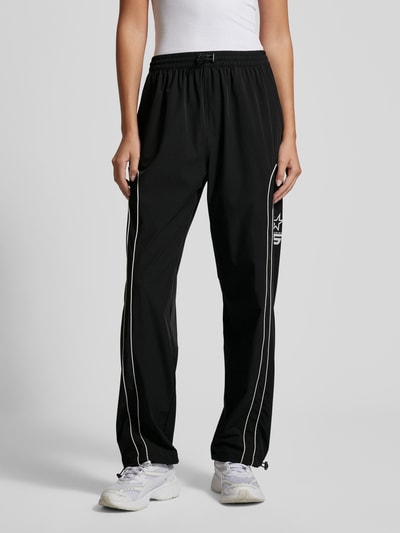 LOVE SCARS Spodnie typu track pants z nadrukiem z logo model ‘Coach’ Czarny 4