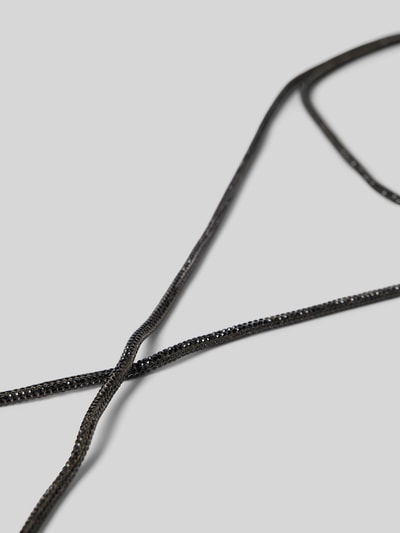 Vanzetti Bindegürtel aus Silber mit Strasssteinbesatz Black 3