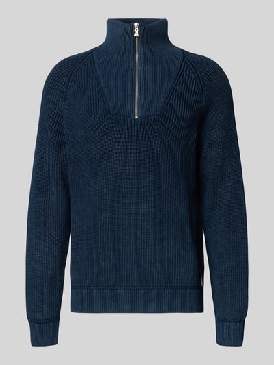 Armedangels Regular Fit Troyer aus reiner Baumwolle Modell 'KAALVES' Dunkelblau 2