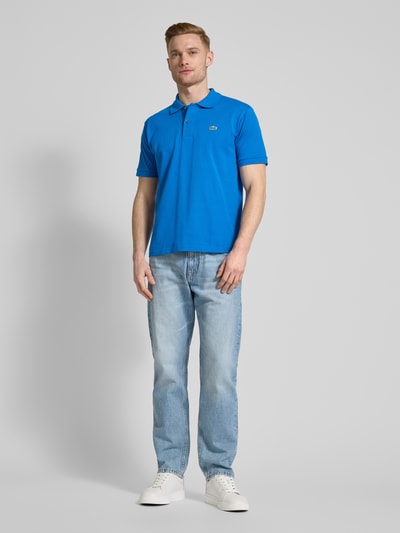 Lacoste Regular fit poloshirt met labelpatch Koningsblauw - 1