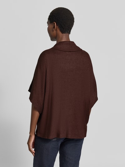 Apricot Strickpullover mit Rollkragen und 1/2-Arm Dunkelbraun 5