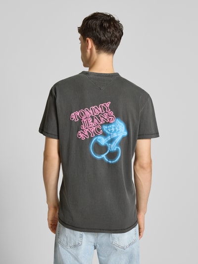 Tommy Jeans Regular Fit T-Shirt aus reiner Baumwolle Black 4