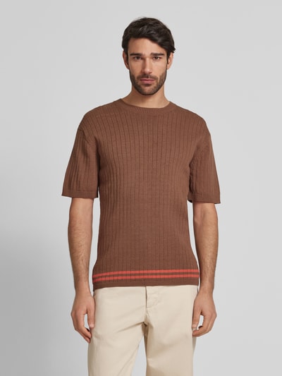 Scotch & Soda Strickshirt mit Rundhalsausschnitt Schoko 4