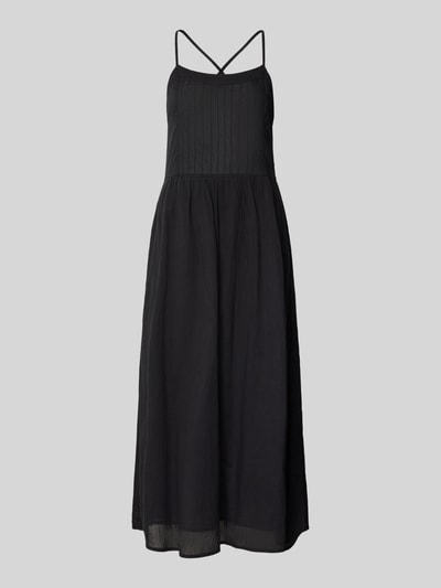 Produktfoto, Knielanges Kleid mit Spaghettiträger von JAKE*S STUDIO WOMAN, taillierter Schnitt, blickdichter Unterrock, schwarz, glatte Textur