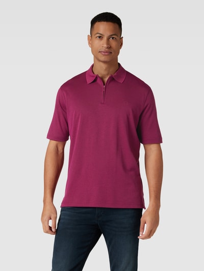 Christian Berg Men Poloshirt mit Reißverschluss Fuchsia 4