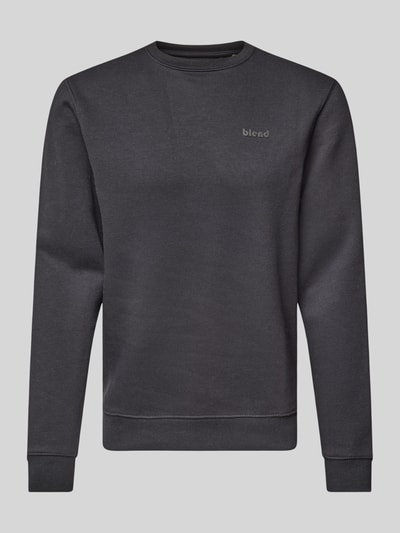 Blend Sweatshirt met ribboorden, model 'Downton' Zwart - 2