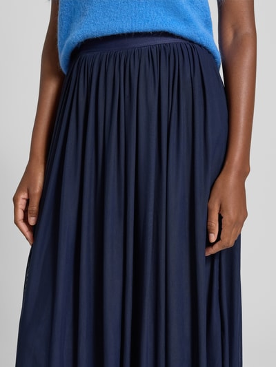 Emily Van den Bergh Midirock mit gelegten Falten Dunkelblau 3