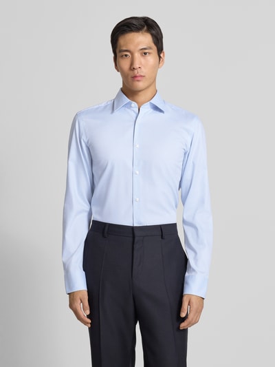 BOSS Slim Fit Businesshemd aus Baumwoll-Mix Modell 'HANK' Bleu 4