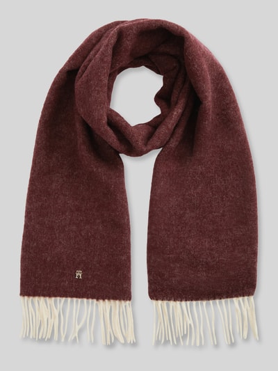 Tommy Hilfiger Schal aus reiner Wolle Modell 'ELEVATED CHIC' Bordeaux 1