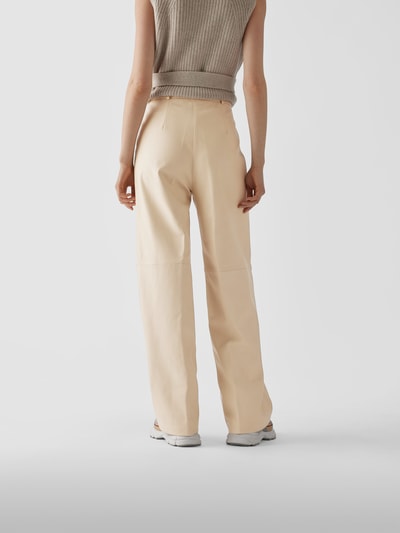 LouLou Studio Lederhose im Relaxed Fit Beige 5