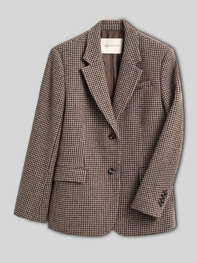 GANT Regular Fit Kurzblazer aus reiner Wolle Taupe 2