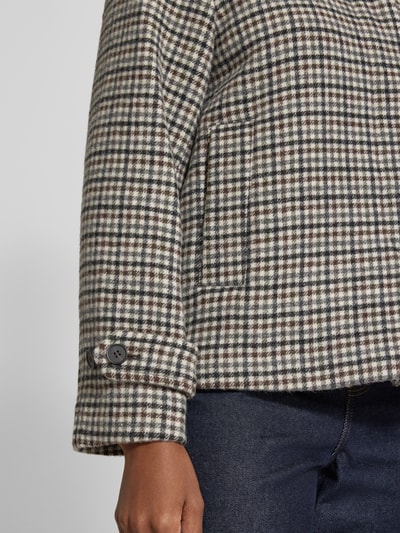 Gant Regular fit jack van katoenmix, model 'Checked' Ecru - 3