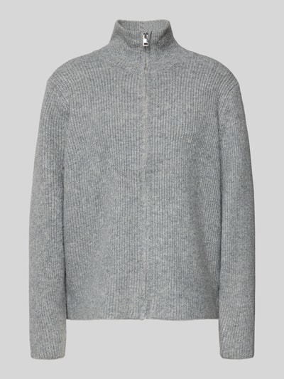 ICHI Regular fit gebreid jack met opstaande kraag, model 'IHDUCIE' Middengrijs - 2