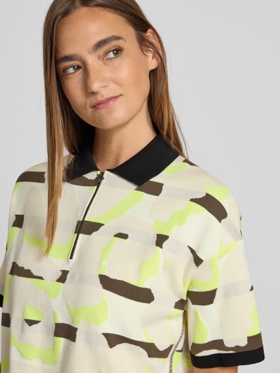 Marc Cain Strickshirt mit Umlegekragen Khaki 3