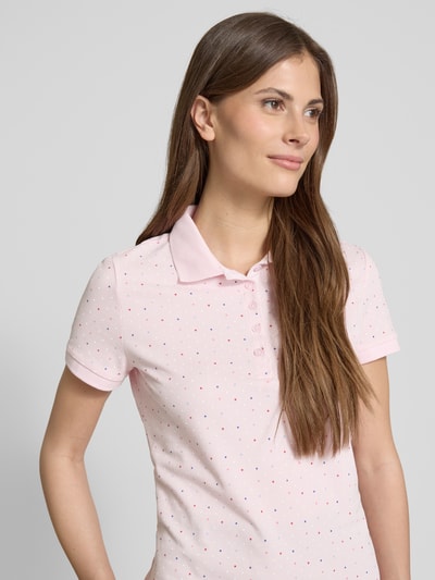 Christian Berg Woman Regular fit poloshirt met structuurmotief Rosé - 3