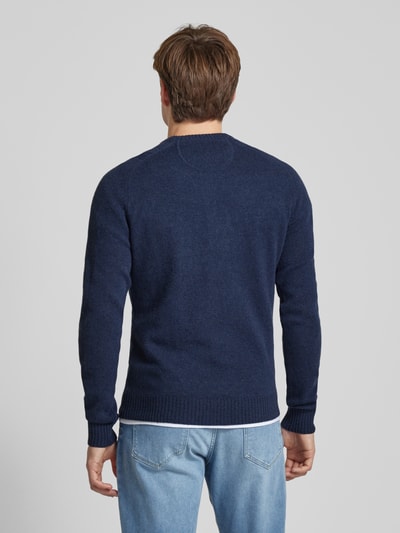 MCNEAL Wollpullover mit Label-Stitching Dunkelblau Melange 5