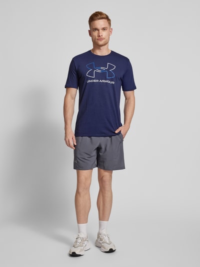 Under Armour T-shirt z okrągłym dekoltem model ‘FOUNDATION’ Granatowy 1