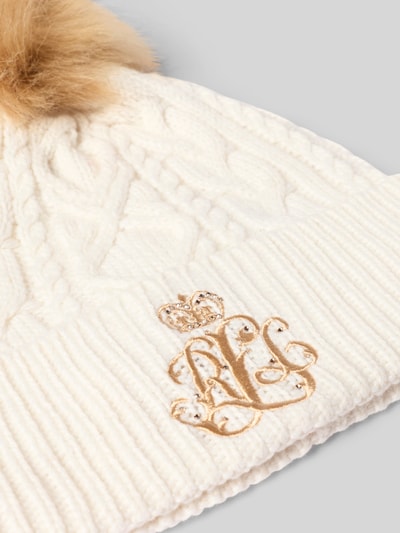 Lauren Ralph Lauren Strickmütze mit Bommel Offwhite 2