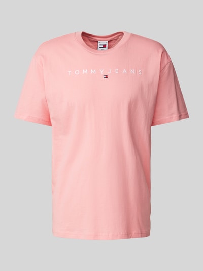 Tommy Jeans Regular Fit T-Shirt mit Label-Stitching Rose 2