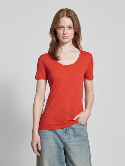Marc O'Polo Shaped fit T-shirt van puur katoen  Oranje - 4