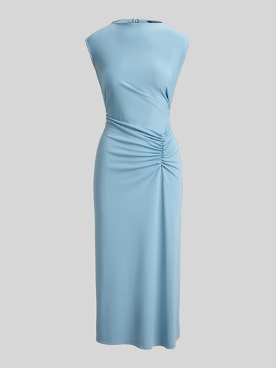 Lauren Ralph Lauren Midikleid mit gerafften Falten in der Taille Hellblau 2