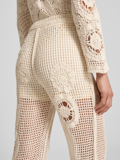 YAS High waist broek met elastische band, model 'FIRO' Offwhite - 3