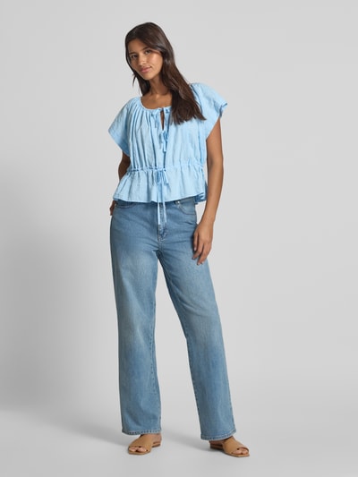 Scotch & Soda Regular Fit Bluse mit Strukturmuster Hellblau 1