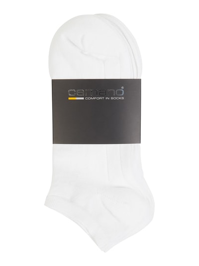 camano Sneakersocken mit Rippenbündchen im 7er-Pack Modell 'Soft' Weiss 2