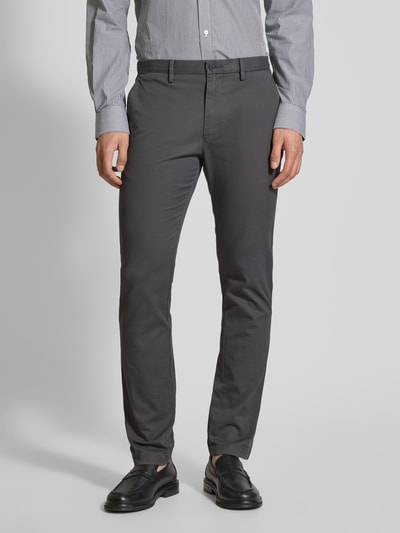 Tommy Hilfiger Chinosy z detalem z logo model ‘CORE BLEECKER 1985’ Antracytowy 4