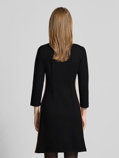 Zero Knielanges Kleid mit Raffungen Black 5