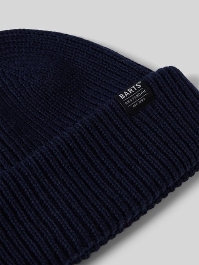 Barts Beanie met labeldetail, model 'FEODORE' Marineblauw - 2