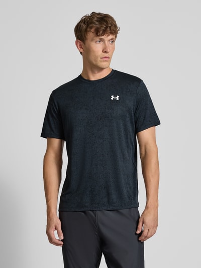 Under Armour Regular fit T-shirt met logoprint, model 'Tech' Zwart - 4