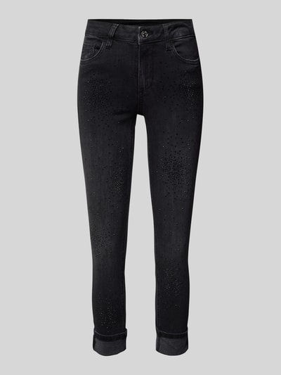 Liu Jo White Slim Fit Jeans mit fixierten Beinabschlüssen Black 2