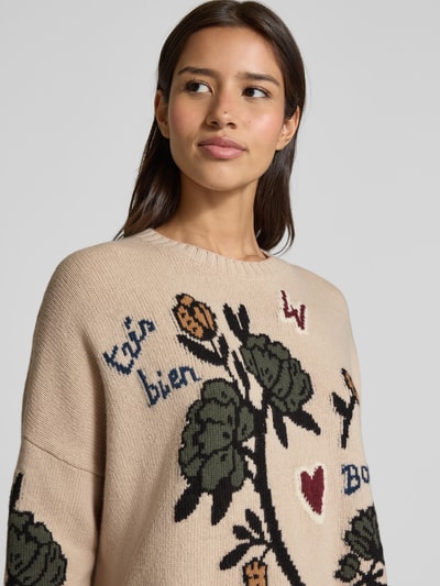 Weekend Max Mara Oversized pullover van een zuivere scheerwol, model 'PAVIDI' Zand - 3