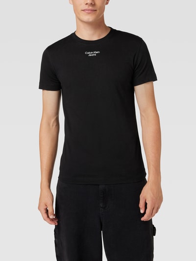 Calvin Klein Jeans T-Shirt aus Baumwolle Black 4