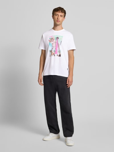 Dedicated T-Shirt mit Motiv-Print Weiss 1