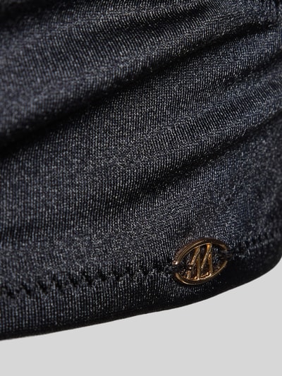 Produktfoto, Bikini-Oberteil mit verstellbaren Trägern von Marie Jo in Schwarz mit feiner Struktur, Material-Mix mit Stretch-Anteil, Detailaufnahme