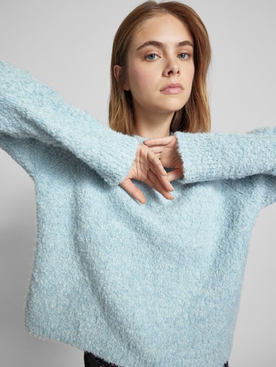 Only Heerlijk zachte pullover met ronde hals, model 'CIROLA' Lichtblauw gemêleerd - 3